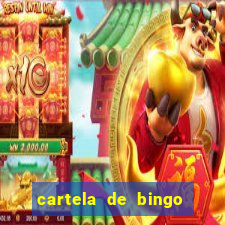 cartela de bingo pra imprimir