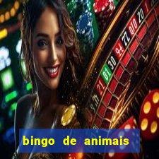 bingo de animais para educa??o infantil