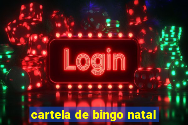 cartela de bingo natal